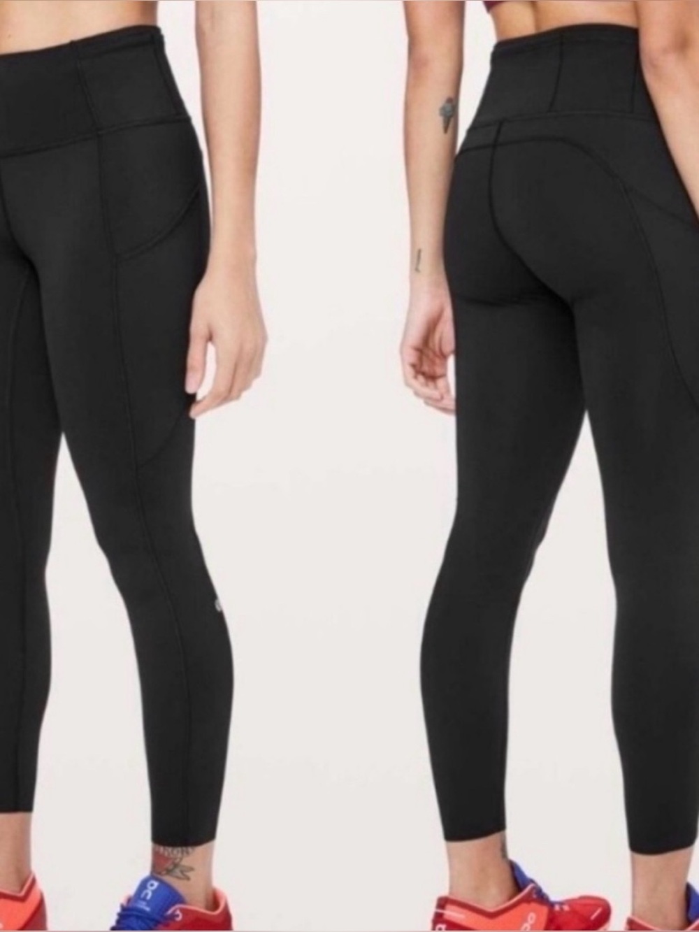 NWOT Lululemon athletica High-Waist Black Fast and Free with pockets Leggings